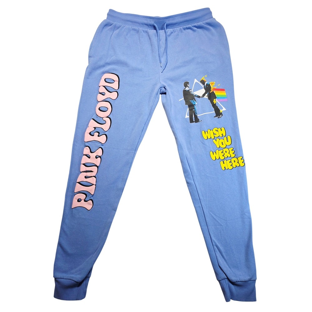 Pink Floyd Wish You Were Here Blue Graphic Jogger Sweatpants Womens M